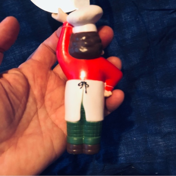 Chef Figurine with Red Jacket and Silver Utensil - Picture 4 of 7